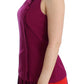 Stunning Silk Sleeveless Purple Blouse - SEHABRANDS