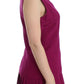 Stunning Silk Sleeveless Purple Blouse - SEHABRANDS