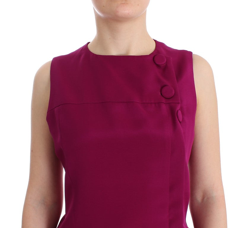 Stunning Silk Sleeveless Purple Blouse - SEHABRANDS