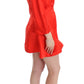 Radiant Red Linen Blend Artisan Dress - SEHABRANDS