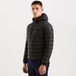 Sleek Hooded Down Jacket with Pockets - SEHABRANDS