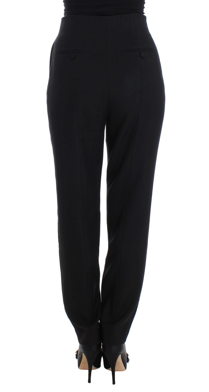 Elegant High-Waist Black Pants - SEHABRANDS