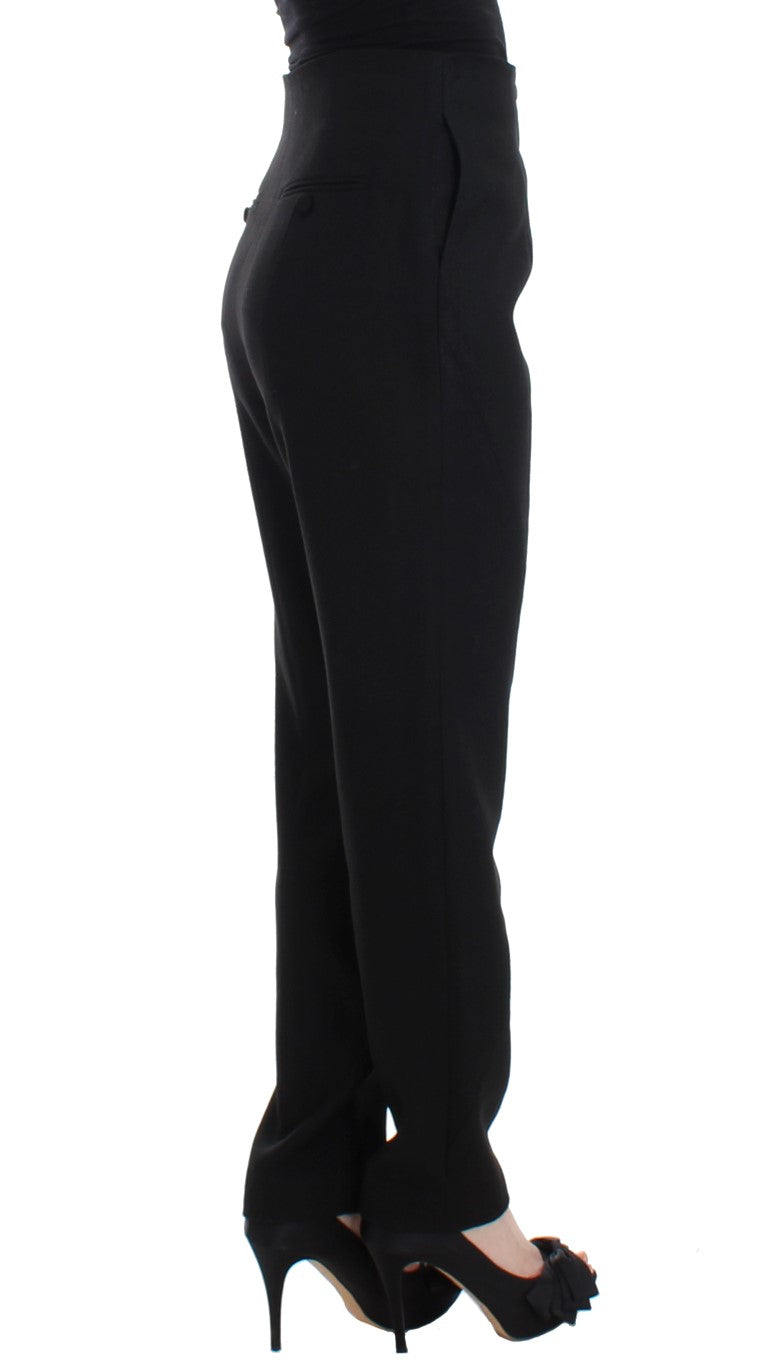 Elegant High-Waist Black Pants - SEHABRANDS