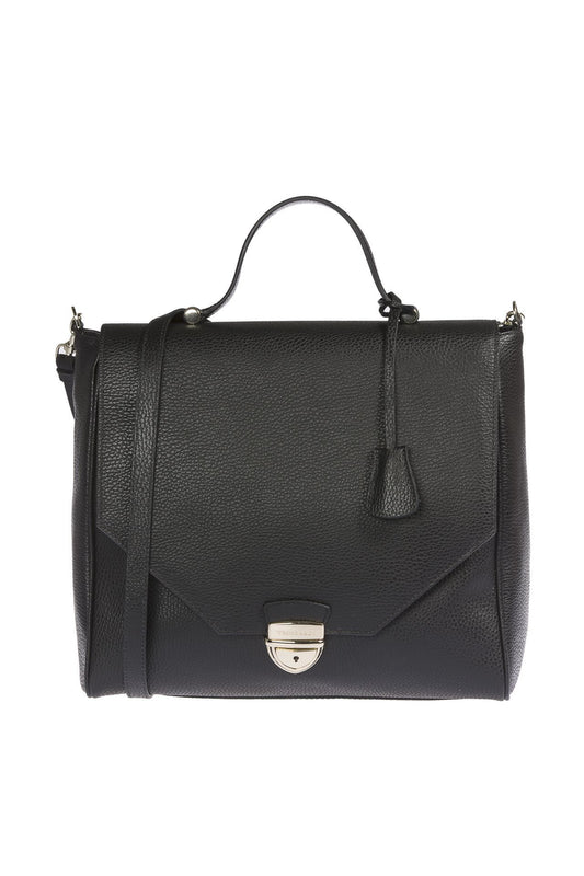 Black Leather Women Handbag - SEHABRANDS