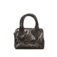 Chic Leather Mini Tote with Python Print - SEHABRANDS