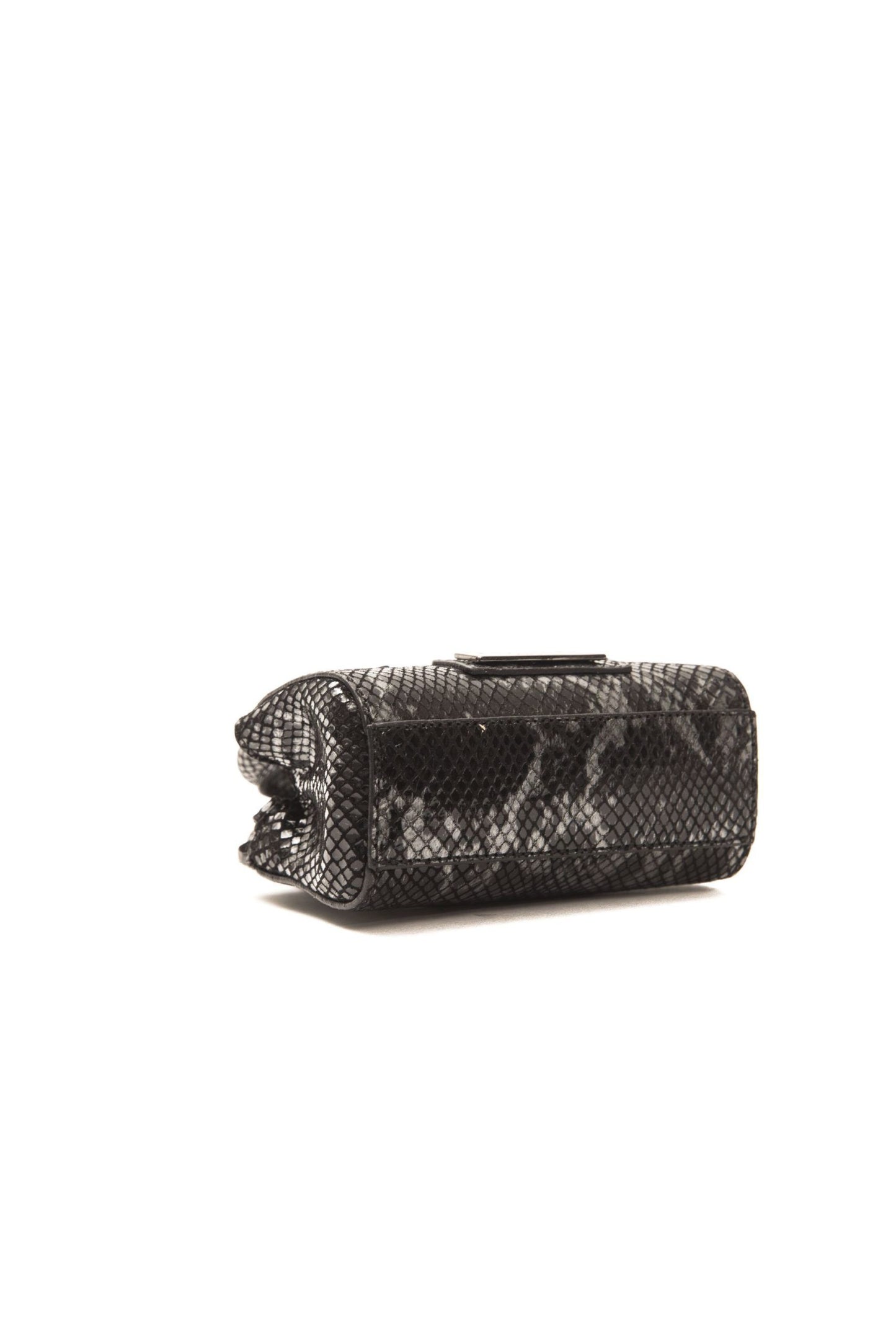 Chic Leather Mini Tote with Python Print - SEHABRANDS