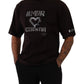 Dolce & Gabbana Elegant Burgundy L'Amore Crew Neck Tee