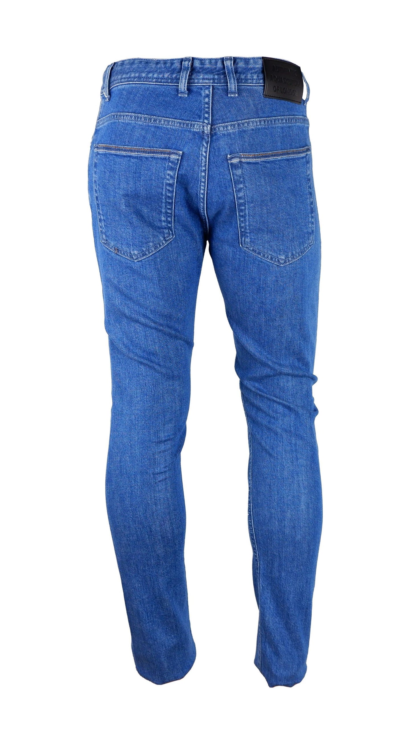 Light Blue Cotton Men Jeans - SEHABRANDS