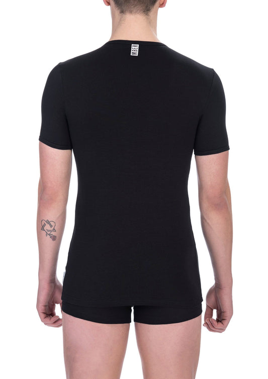 Black Cotton Men T-Shirt - SEHABRANDS