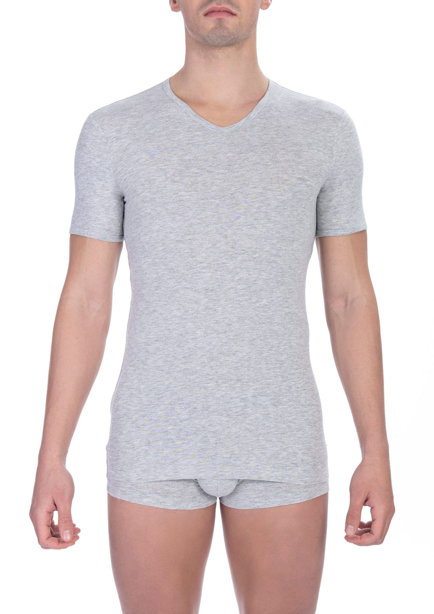 Gray Cotton Men T-Shirt - SEHABRANDS