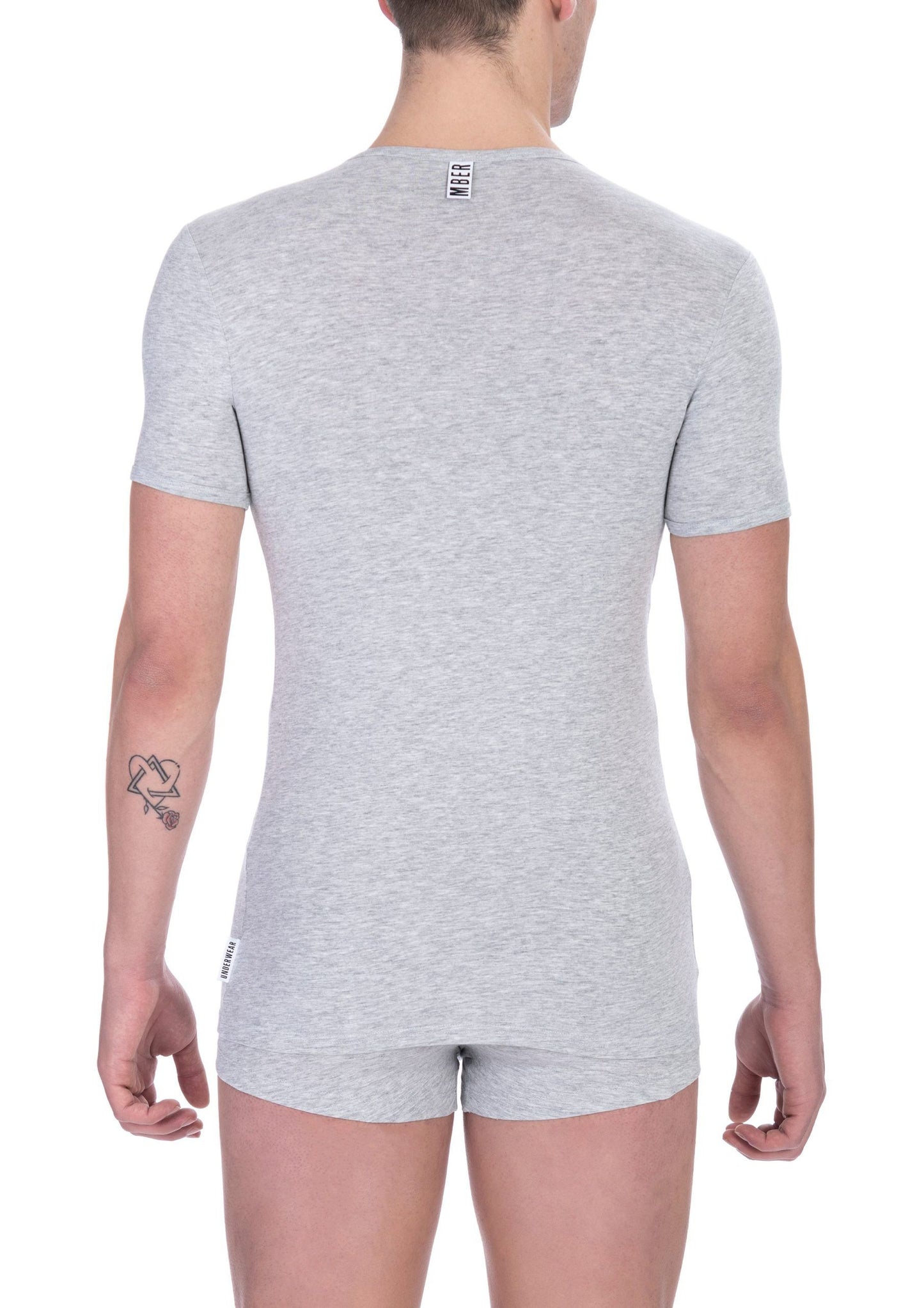 Gray Cotton Men T-Shirt - SEHABRANDS