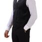 Dolce & Gabbana Elegant Grey Double-Breasted Dress Vest