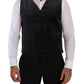 Dolce & Gabbana Elegant Grey Double-Breasted Dress Vest