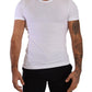 Dolce & Gabbana Elegant White Cotton Blend Round Neck Tee