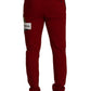 Dolce & Gabbana Elegant Red Jogging Pants with Drawstring Closure