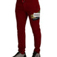 Dolce & Gabbana Elegant Red Jogging Pants with Drawstring Closure