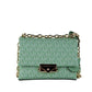 Cece Small Sea Green Signature PVC Convertible Flap Crossbody Bag - SEHABRANDS