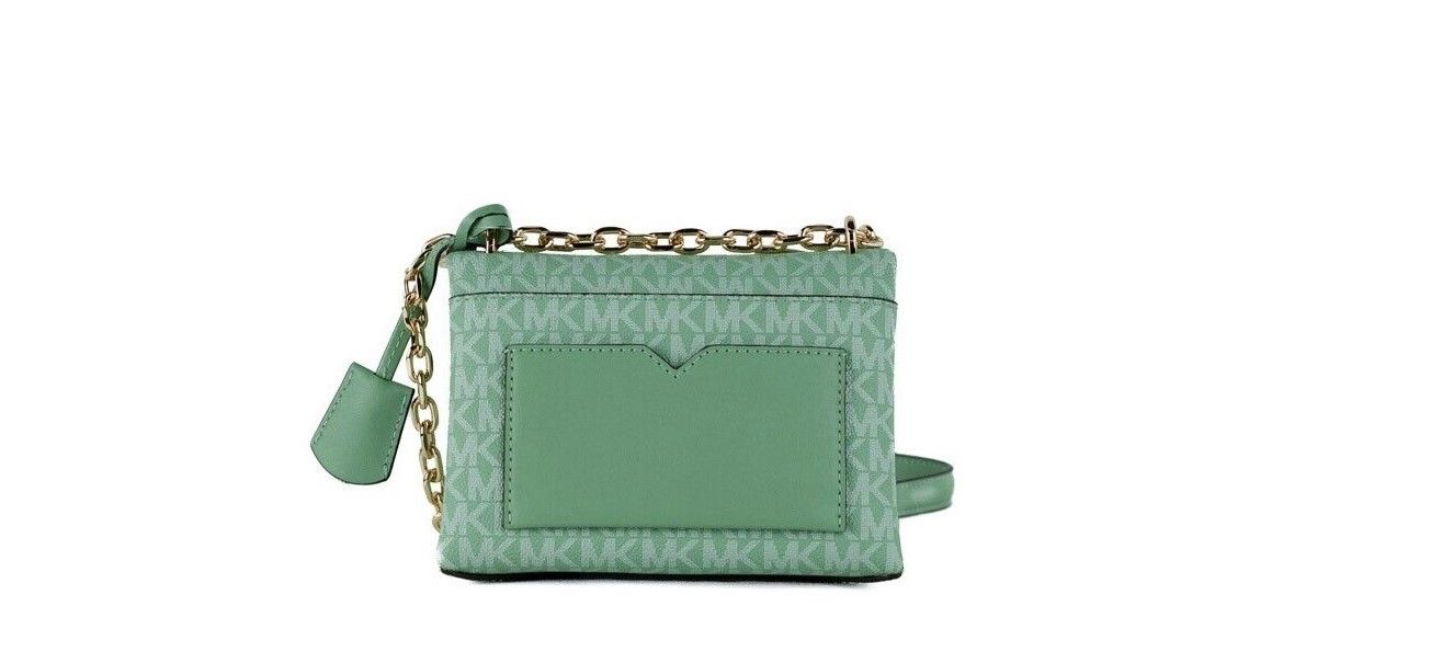 Cece Small Sea Green Signature PVC Convertible Flap Crossbody Bag - SEHABRANDS