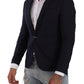 Elegant Slim Fit Dark Blue Blazer - SEHABRANDS