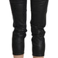 Chic Black Mid Waist Cropped Jeans - SEHABRANDS