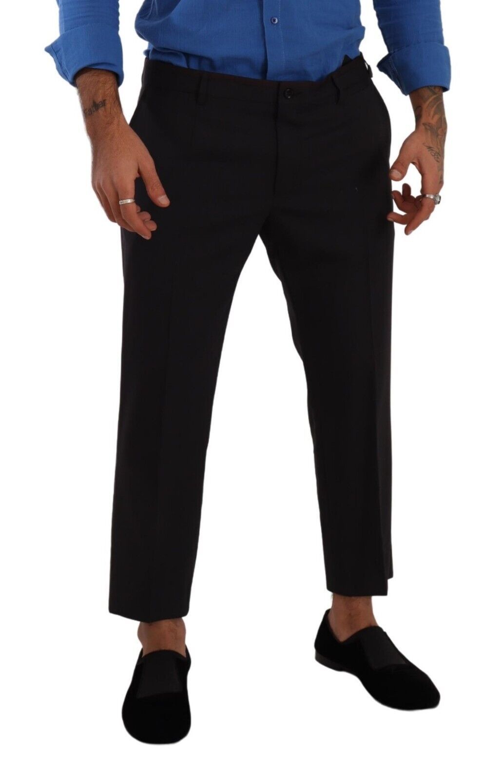 Dolce & Gabbana Elegant Cropped Wool Stretch Pants