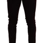 Dolce & Gabbana Elegant Burgundy Slim Fit Denim