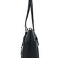 Charlotte Black PVC Leather Large Top Zip Tote Handbag Bag Purse - SEHABRANDS