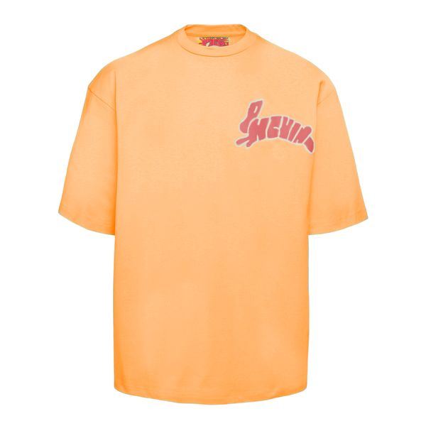 Vibrant Orange Graphic Crewneck Tee - SEHABRANDS