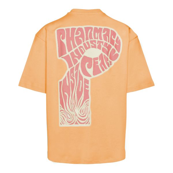 Vibrant Orange Graphic Crewneck Tee - SEHABRANDS