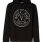 Stunning Hooded Black Cotton Sweatshirt - SEHABRANDS