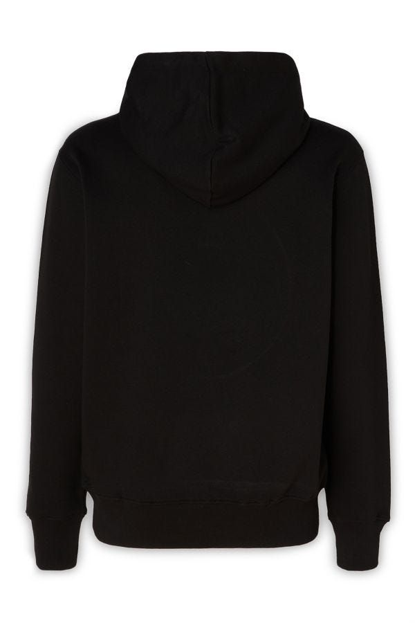 Stunning Hooded Black Cotton Sweatshirt - SEHABRANDS