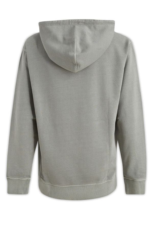 Elegant Grey Cotton Hooded Sweatshirt - SEHABRANDS