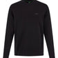 Elegant Black Cotton Round Neck Sweatshirt - SEHABRANDS