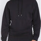 Elegant Dark Blue Cotton Hooded Sweatshirt - SEHABRANDS