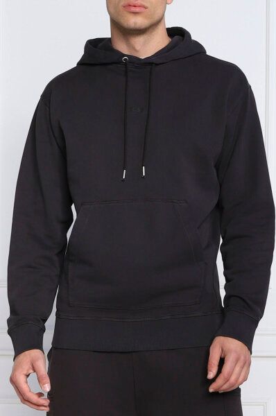 Elegant Dark Blue Cotton Hooded Sweatshirt - SEHABRANDS