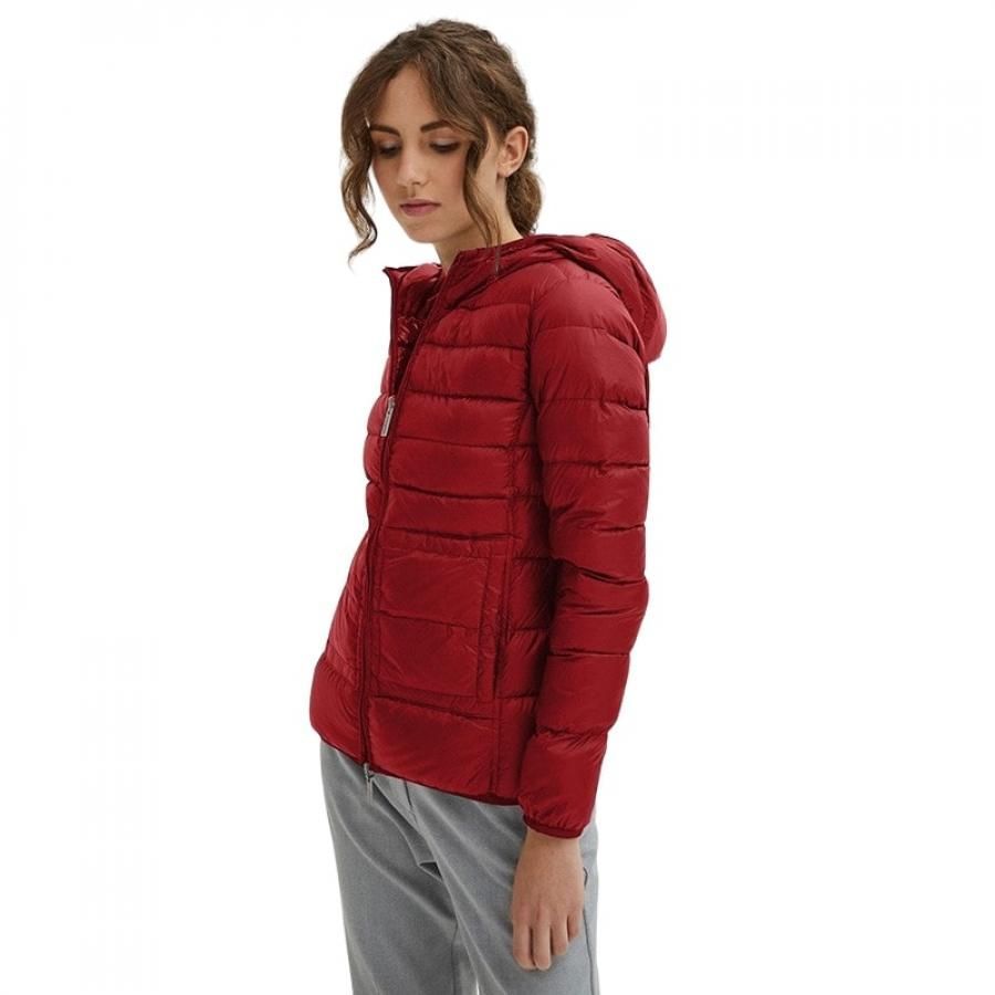 Red Nylon Women Jacket - SEHABRANDS