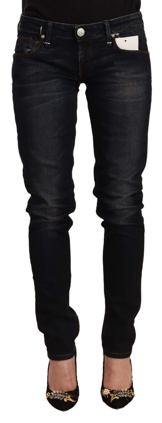 Chic Black Washed Skinny Jeans for Her - SEHABRANDS