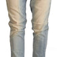 Chic Light Blue Skinny Cotton Jeans - SEHABRANDS