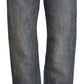 Chic Gray Washed Straight Cut Jeans - SEHABRANDS