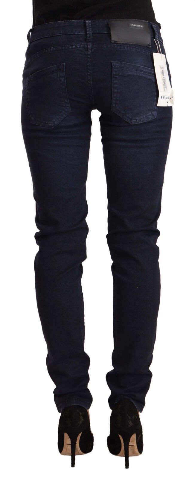 Chic Low Waist Skinny Denim in Blue - SEHABRANDS