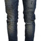 Chic Blue Washed Skinny Denim Serenade - SEHABRANDS