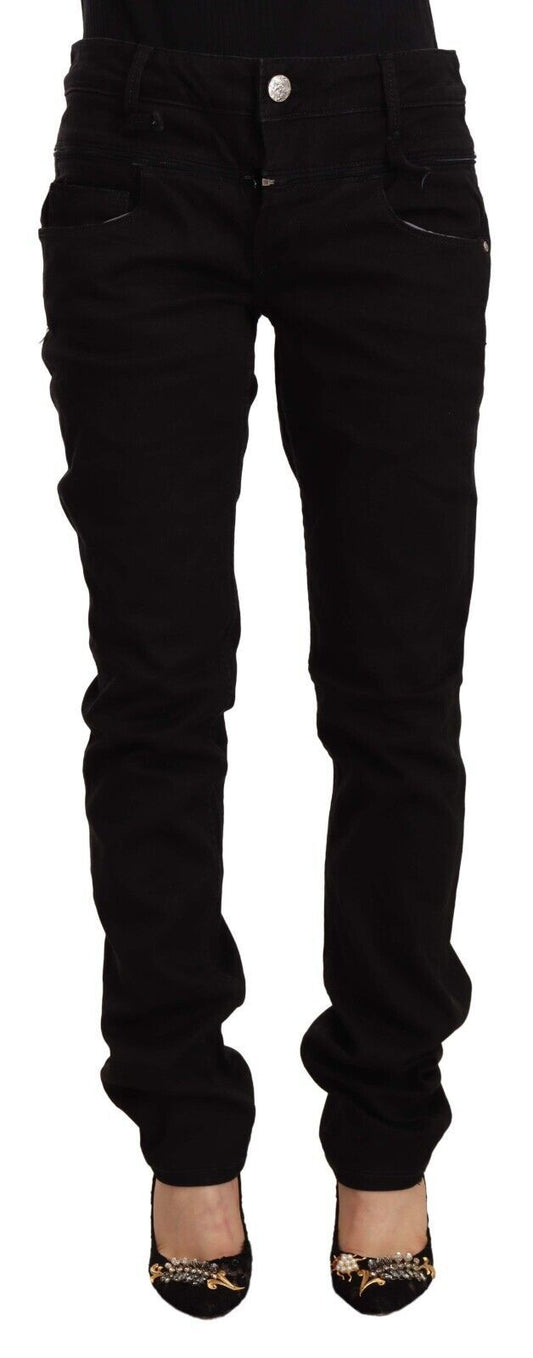 Chic Black Low Waist Skinny Jeans - SEHABRANDS