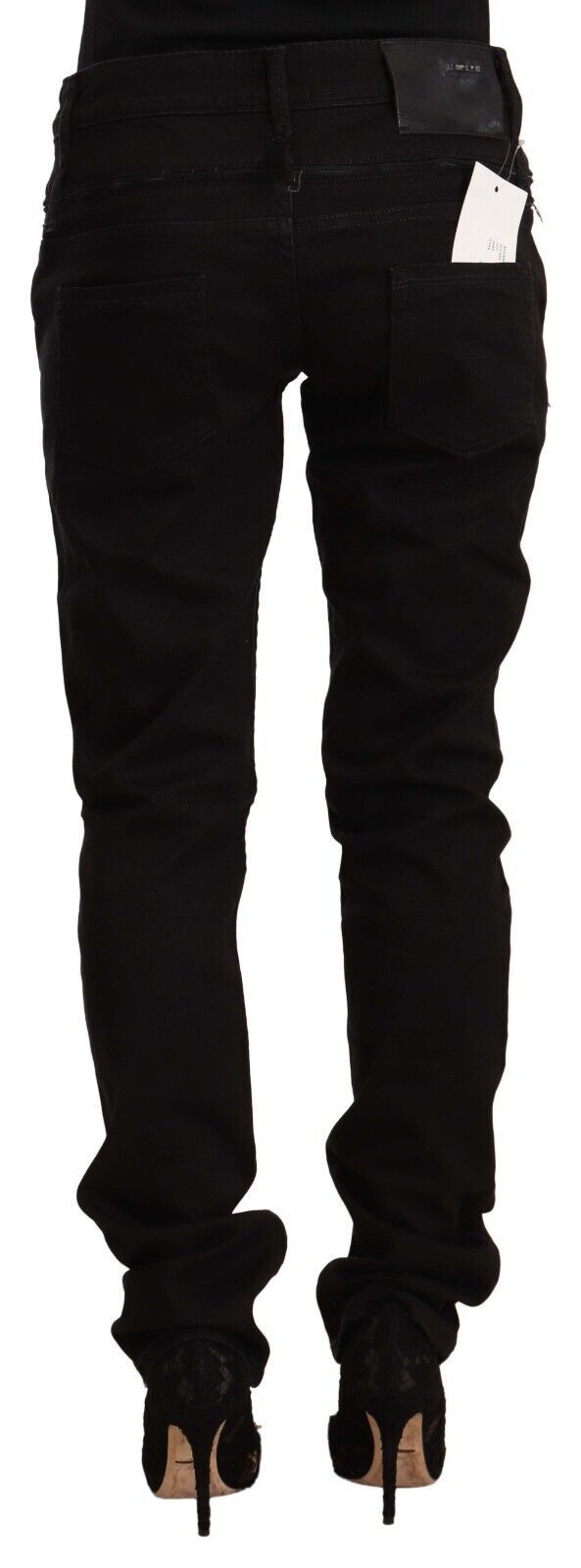 Chic Black Low Waist Skinny Jeans - SEHABRANDS