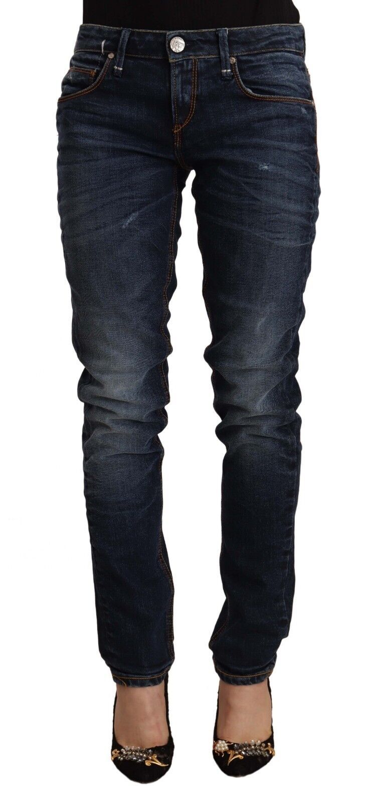 Chic Slim Fit Blue Washed Denim - SEHABRANDS