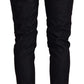 Chic Low Waist Skinny Black Jeans - SEHABRANDS