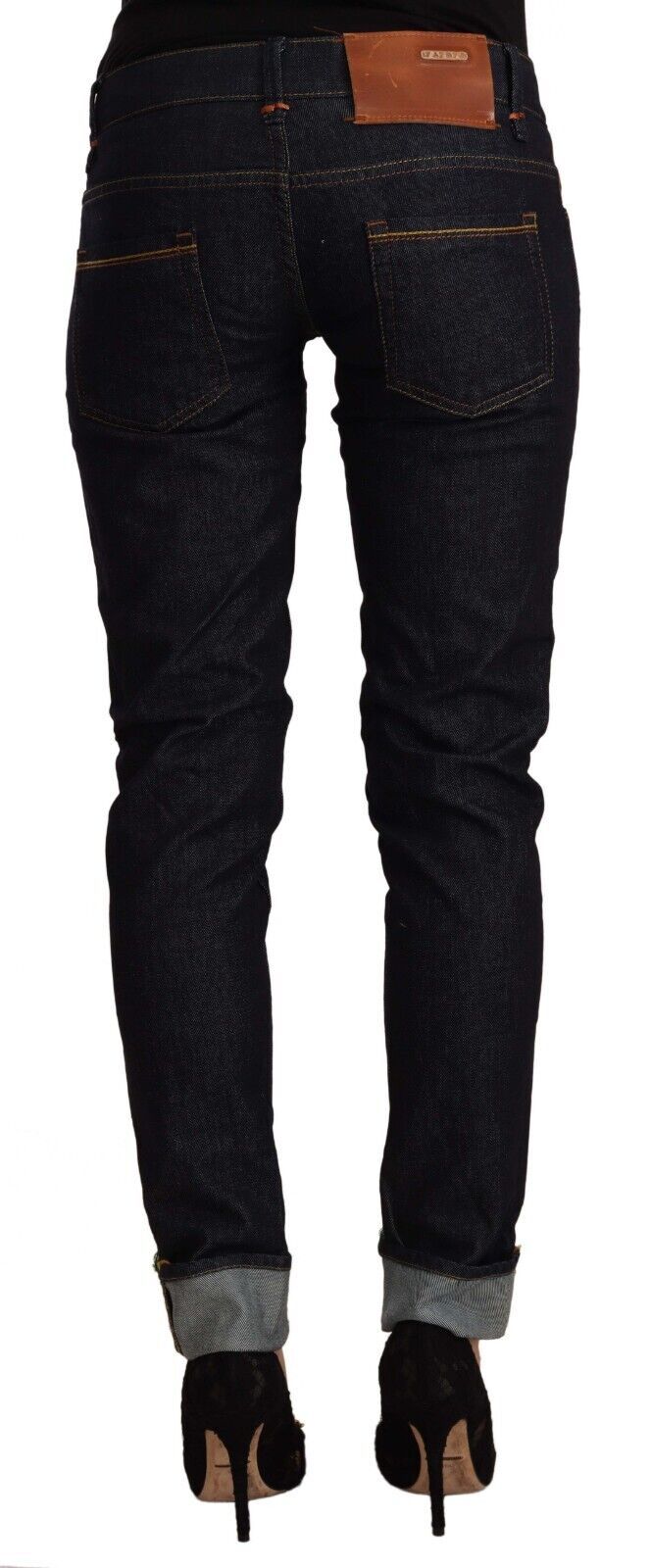 Chic Low Waist Skinny Black Jeans - SEHABRANDS