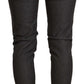 Chic Mid Waist Skinny Black Jeans - SEHABRANDS