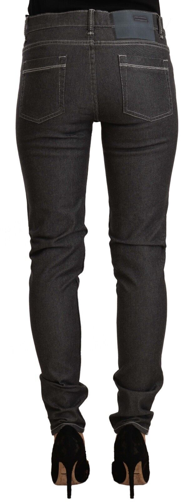 Chic Mid Waist Skinny Black Jeans - SEHABRANDS