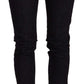 Chic Black Slim Fit Designer Jeans - SEHABRANDS