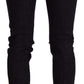 Chic Black Slim Fit Designer Jeans - SEHABRANDS